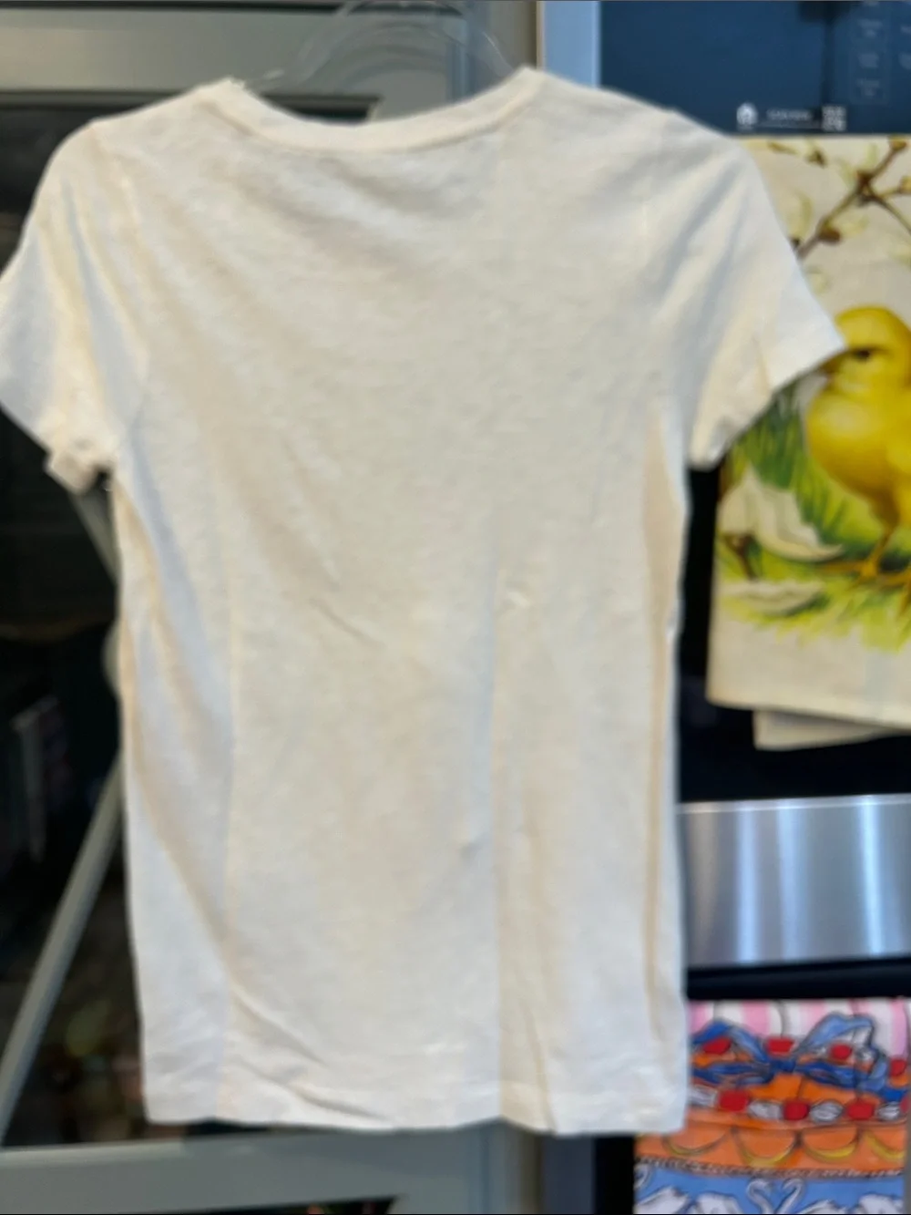 Vintage J. Crew Cream Graphic Short Sleeve Tee Small NWT